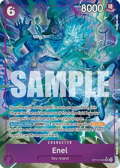 Enel OP15 060 Alternate Art Adventure on Kami's Island One Piece card
