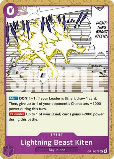 Lightning Beast Kiten Adventure on Kami's Island One Piece card