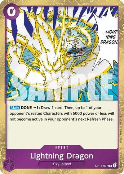 Lightning Dragon Adventure on Kami's Island One Piece card
