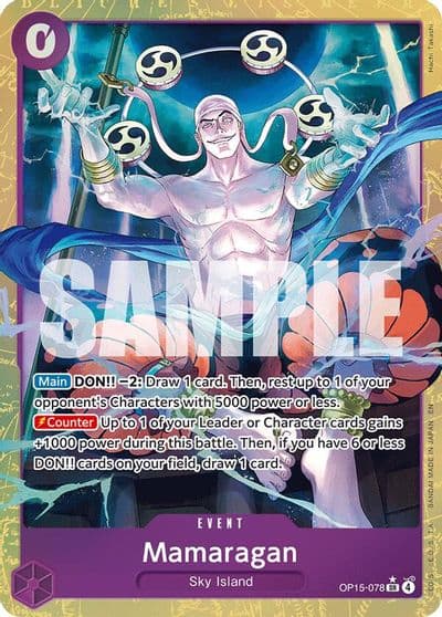 Mamaragan Alternate Art Adventure on Kami's Island One Piece card