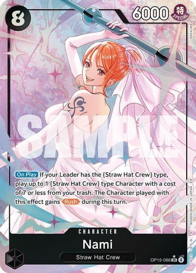 Nami OP15 086 Alternate Art Adventure on Kami's Island One Piece card
