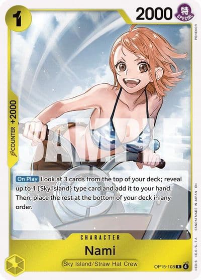 Nami OP15 108 Adventure on Kami's Island One Piece card