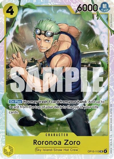 Roronoa Zoro OP15 113 Adventure on Kami's Island One Piece card