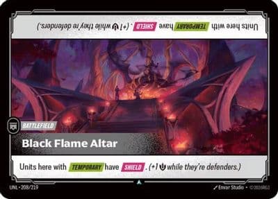 Black Flame Altar Unleashed Riftbound card