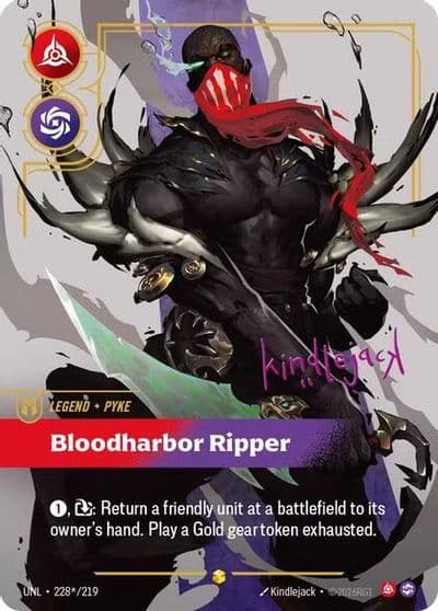 Pyke Bloodharbor Ripper Signature Unleashed Riftbound card