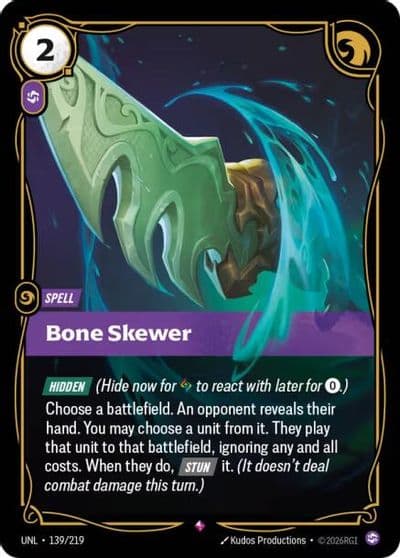 Bone Skewer Unleashed Riftbound card