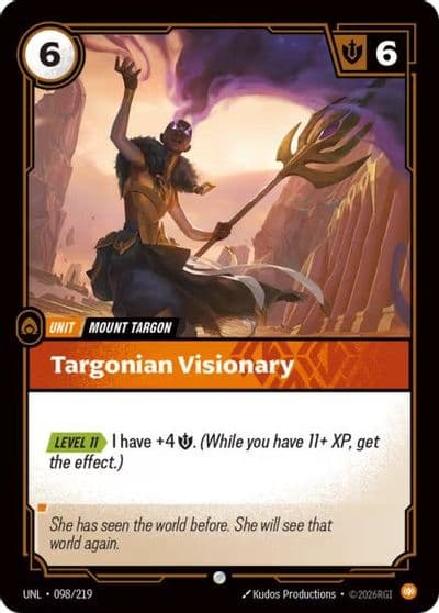 Targonian Visionary Unleashed Riftbound card