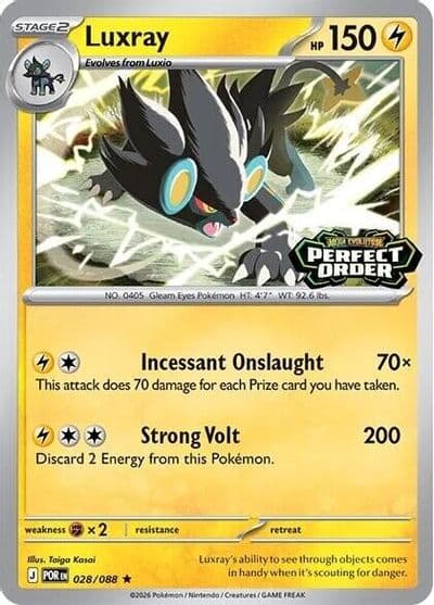 Luxray (Perfect Order Stamped) Miscellaneous Cards & Products Pokemon card