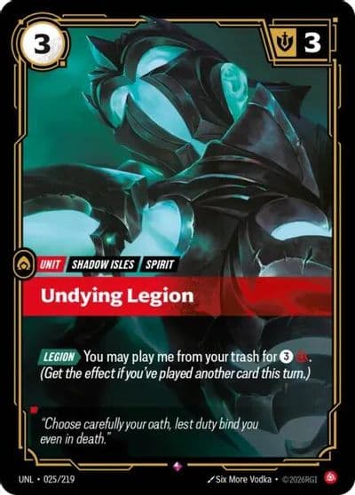 Undying Legion Unleashed Riftbound card