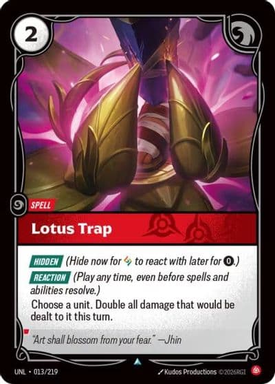 Lotus Trap Unleashed Riftbound card