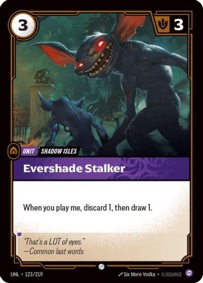 Evershade Stalker Unleashed Riftbound card