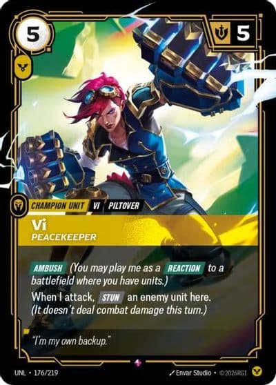 Vi Peacekeeper Unleashed Riftbound card