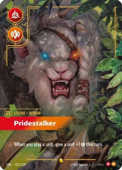 Rengar Pridestalker Overnumbered Unleashed Riftbound card