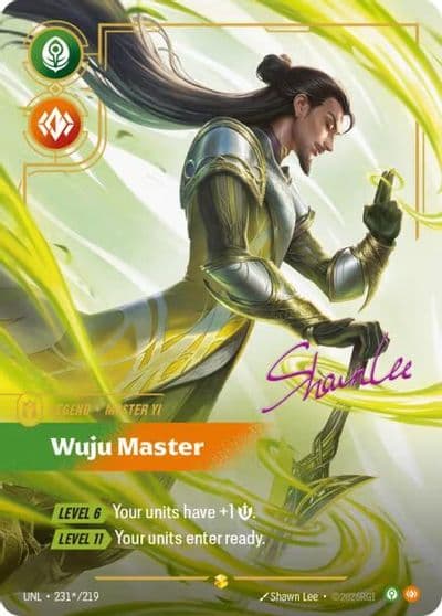 Master Yi Wuju Master Signature Unleashed Riftbound card