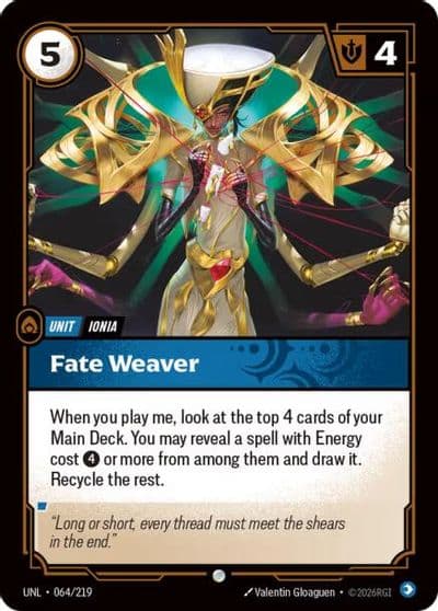 Fate Weaver Unleashed Riftbound card