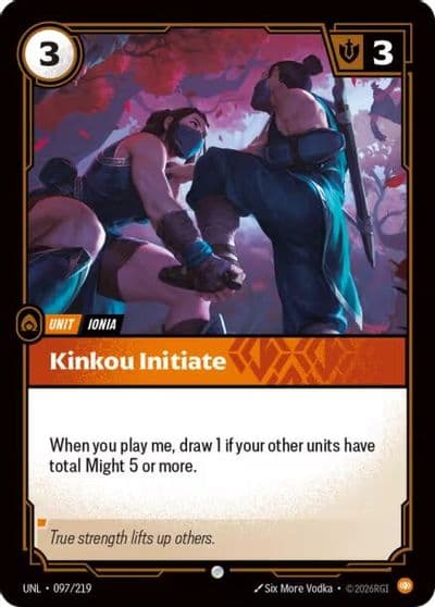 Kinkou Initiate Unleashed Riftbound card