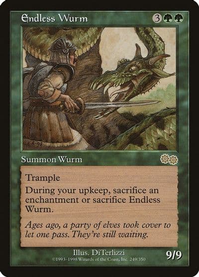 Endless Wurm Urza's Saga Magic card