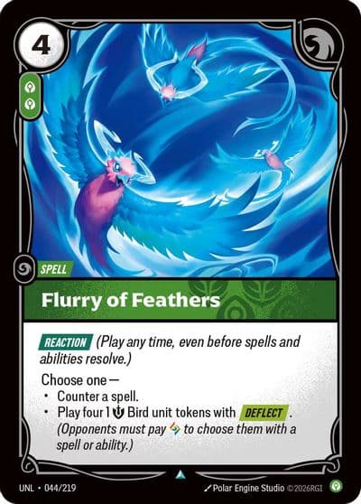 Flurry of Feathers Unleashed Riftbound card
