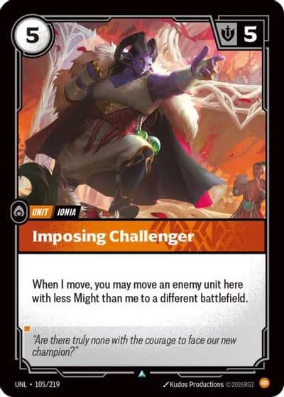 Imposing Challenger Unleashed Riftbound card