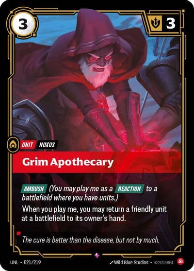 Grim Apothecary Unleashed Riftbound card