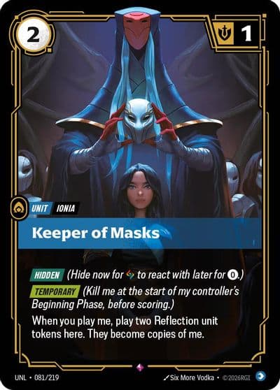 Keeper of Masks Unleashed Riftbound card
