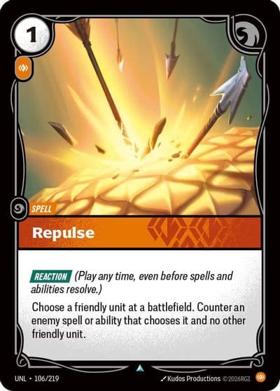 Repulse Unleashed Riftbound card