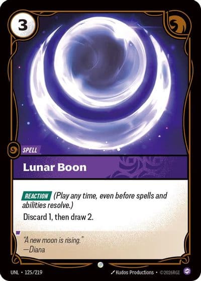 Lunar Boon Unleashed Riftbound card