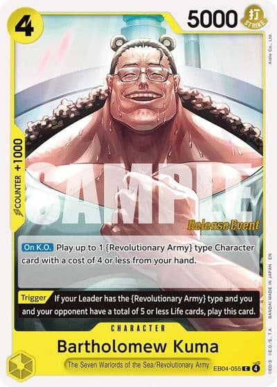 Bartholomew Kuma EB04 055 Adventure on Kami's Island Release Event Cards One Piece card