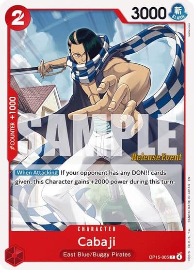 Cabaji Adventure on Kami's Island Release Event Cards One Piece card
