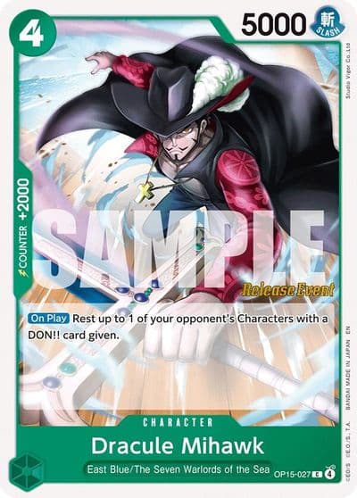 Dracule Mihawk Adventure on Kami's Island Release Event Cards One Piece card