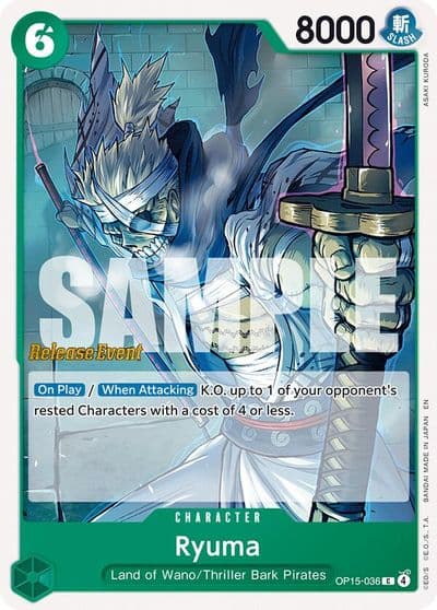 Ryuma Adventure on Kami's Island Release Event Cards One Piece card