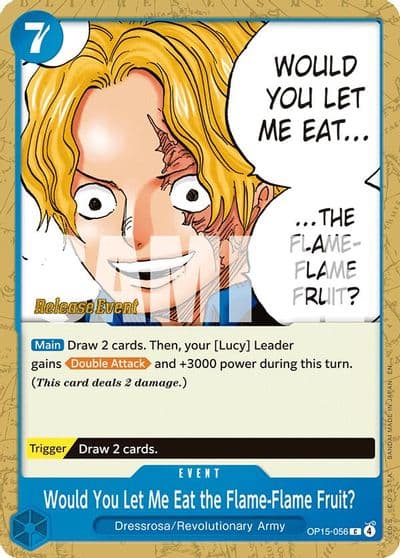 Would You Let Me Eat the Flame Flame Fruit Adventure on Kami's Island Release Event Cards One Piece card