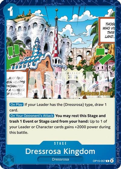 Dressrosa Kingdom Adventure on Kami's Island Release Event Cards One Piece card