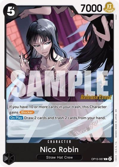 Nico Robin OP15 087 Adventure on Kami's Island Release Event Cards One Piece card