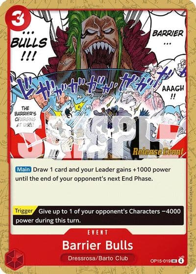 Barrier Bulls Adventure on Kami's Island Release Event Cards One Piece card