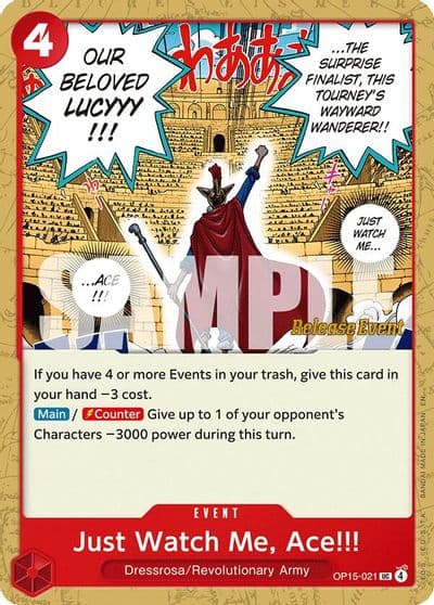 Just Watch Me Ace Adventure on Kami's Island Release Event Cards One Piece card