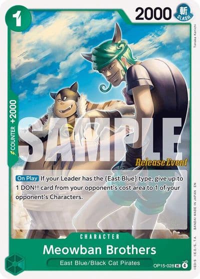 Meowban Brothers Adventure on Kami's Island Release Event Cards One Piece card