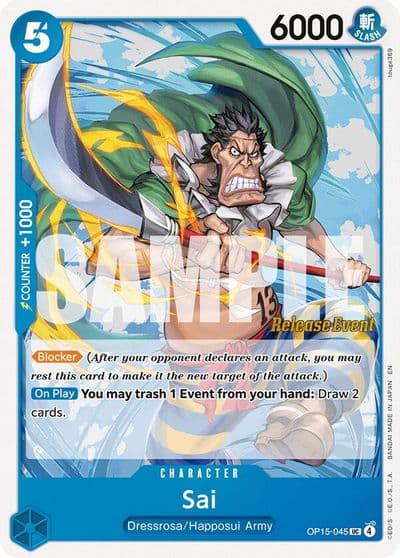 Sai Adventure on Kami's Island Release Event Cards One Piece card