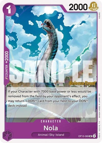 Nola Adventure on Kami's Island Release Event Cards One Piece card