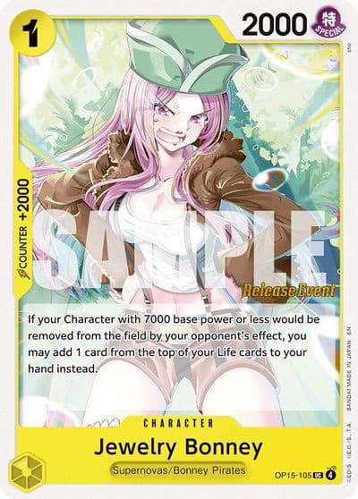 Jewelry Bonney OP15 105 Adventure on Kami's Island Release Event Cards One Piece card