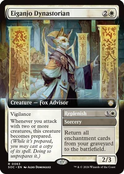 Eiganjo Dynastorian Extended Art Commander: Secrets of Strixhaven Magic card