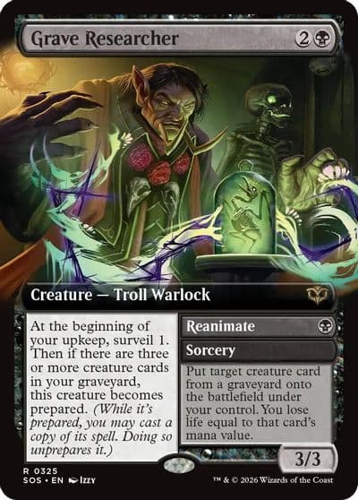 Grave Researcher Extended Art Secrets of Strixhaven Magic card