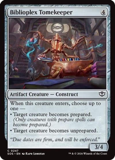 Biblioplex Tomekeeper Secrets of Strixhaven Magic card