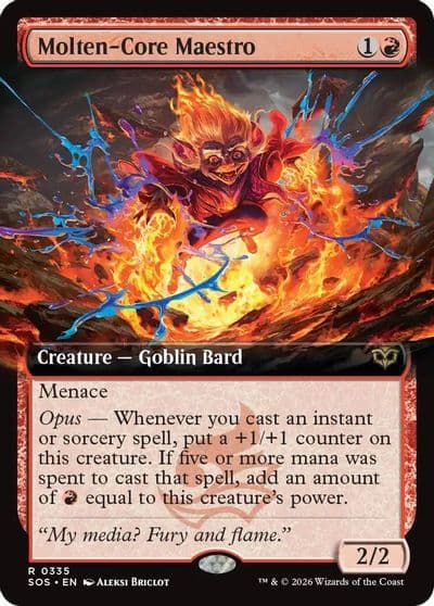 Molten Core Maestro Extended Art Secrets of Strixhaven Magic card