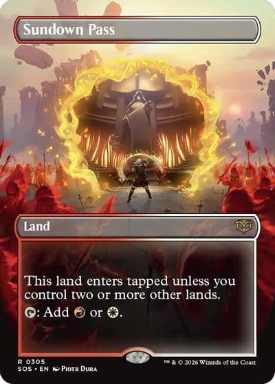 Sundown Pass Borderless Secrets of Strixhaven Magic card