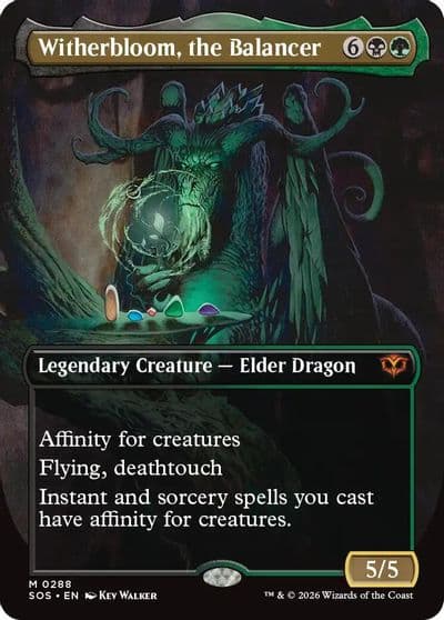 Witherbloom the Balancer Borderless Secrets of Strixhaven Magic card
