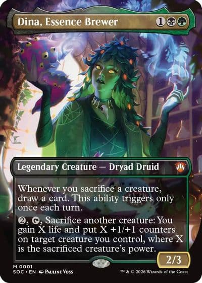 Dina Essence Brewer Borderless Commander: Secrets of Strixhaven Magic card