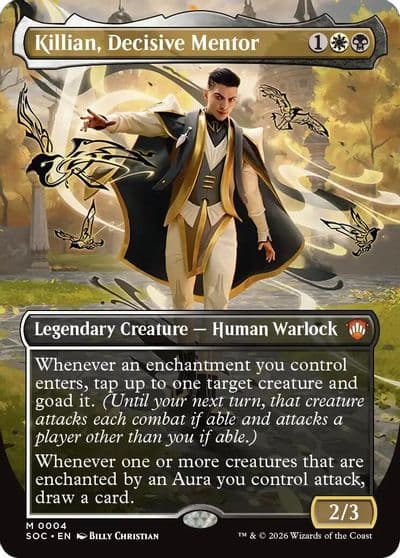Killian Decisive Mentor Borderless Commander: Secrets of Strixhaven Magic card