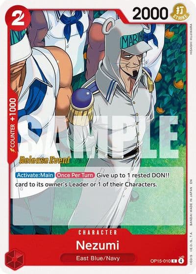 Nezumi Adventure on Kami's Island Release Event Cards One Piece card