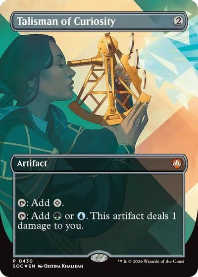 Talisman of Curiosity Borderless Commander: Secrets of Strixhaven Magic card